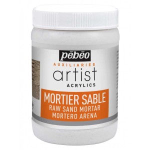 Pébéo Artist Acrylics Sand-Mörtel, 250 ml, für besondere Effekte und mehr Volumen in Kunstwerken.