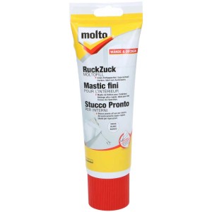 Tube Molto Fertigspachtel RuckZuck Moltofill, weiß, zum Ausbessern von Wänden und Decken.