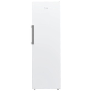Congélateur Beko GF286 blanc, pose libre, avec poignée grise. Capacité 286 L.