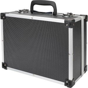 Mallette photo LUX AKV 160 en aluminium avec poignée et protection des bords.