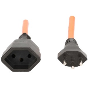 Rallonge TD orange, 5 m, avec fiche et prise Type12/Type13.