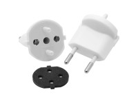 Fixadapter Typ11 / Schuko 2-polig mit Dichtung Weiss Fixadapter Typ11 / Schuko 2-polig mit Dichtung Weiss