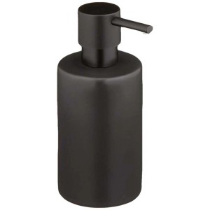Mattschwarzer Spirella Seifenspender Tube, 300 ml, aus Steingut für Bad & Küche.