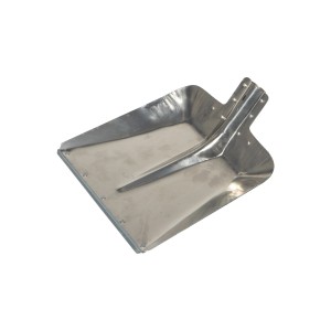 Pelle en aluminium LUX, 380x390 mm, avec bord en acier, idéale pour le jardin et la construction.