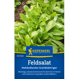 Kiepenkerl Valerianella 'Olandese a foglia larga', foglie verde scuro.
