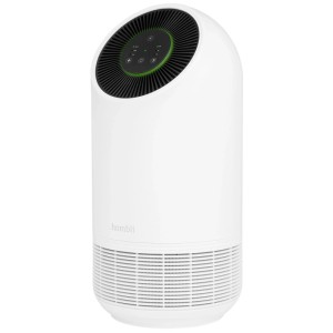 Purificatore d'aria Smart Air Purifier Hombli bianco con design rotondo e pannello di controllo digitale.