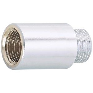 Prolunga rubinetto cromata in ottone, 30 mm, per raccordi filettati in impianti idraulici.