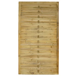 Recinzione a lamelle Mallorca, pino impregnato verde, 180x100cm, per la privacy del giardino.