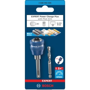 Queue Bosch avec foret de centrage Expert Power Change Plus SDS Plus HSS-G pour forets universels.