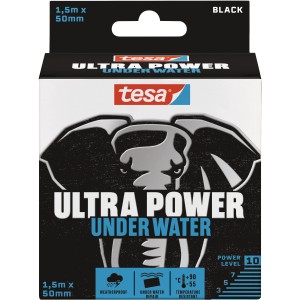 Ruban de réparation Tesa Ultra Power Under Water, 1,5m x 50mm, idéal pour les réparations sous-marines.