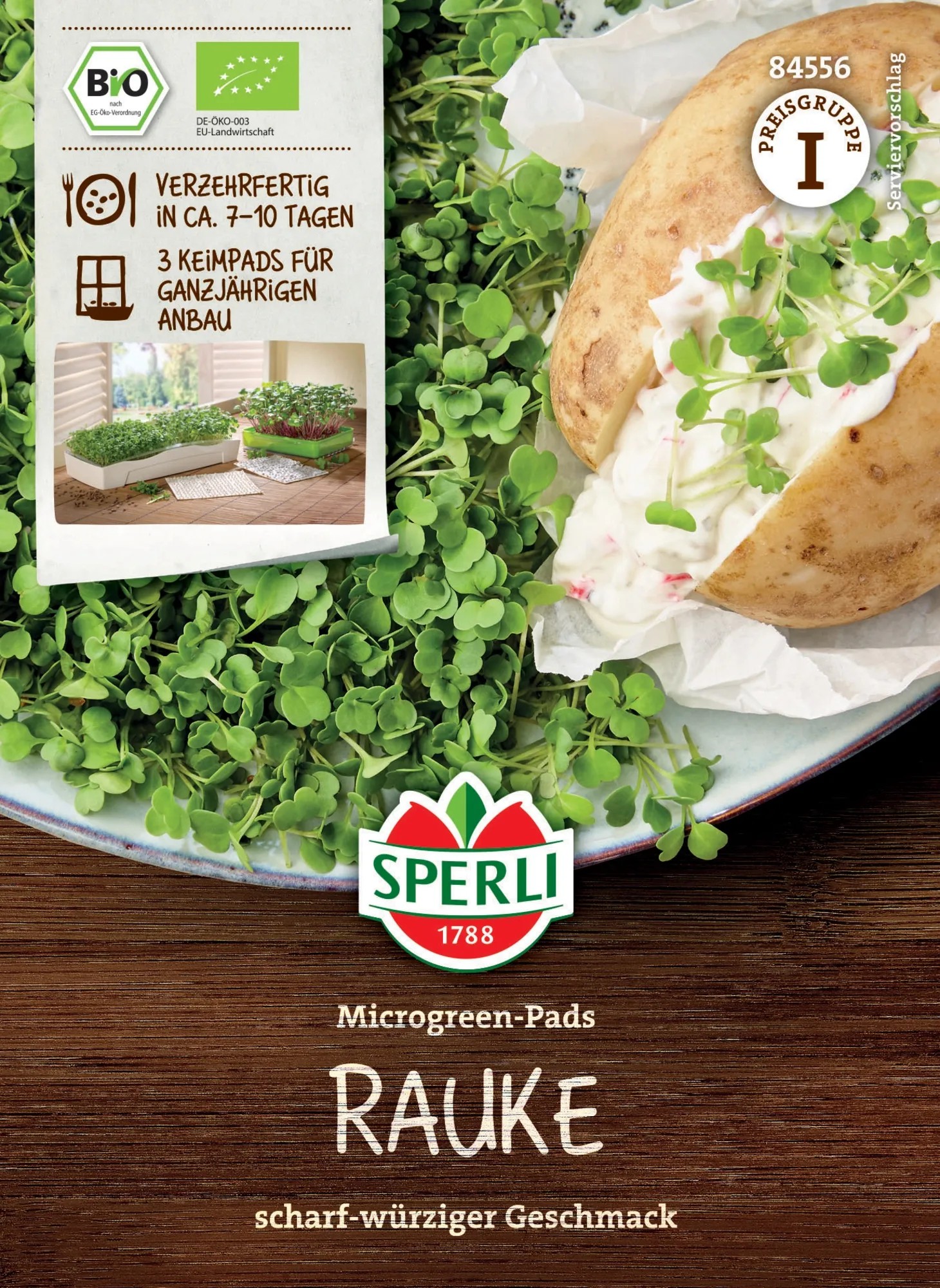 Sperli Saatgut BIO Microgreen-Pads Rauke