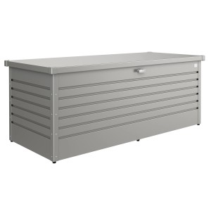 Biohort Coffre de jardin 180 en gris quartz métallisé, 800 l, idéal pour les outils de jardin.