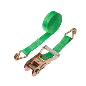 Cinghia di serraggio Conacord Pro, verde, 6 m, con cricchetto e ganci a punta. Accessorio per rimorchio auto.