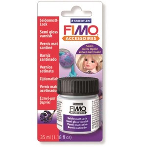 Fimo Zubehör Lack seidenmatt, 35ml Flasche für Modellierarbeiten.