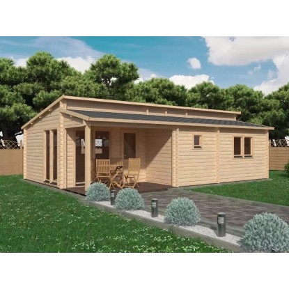 Alpholz Gartenhaus Edith Pultdach 656 cm x 921 cm Braun