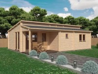 Alpholz Gartenhaus Edith Pultdach 656 cm x 921 cm Braun