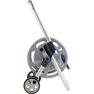Set avvolgitubo in metallo LUX Comfort con ruote e tubo avvolto.