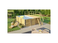 Weka Massivholzpool 595 Blau / Mosaik Gr. 1