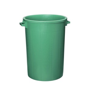 Poubelle verte en plastique de 100L pour la maison, le jardin et le balcon.