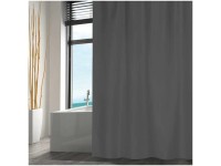 MSV Duschvorhang Polyester Dunkelgrau 180 x 200 cm