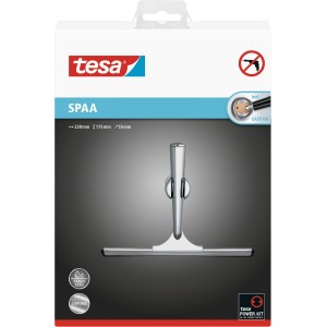 Tesa Spaa tergivetro doccia cromato per box doccia. Accessorio bagno per facile montaggio a parete senza forare.