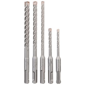 Set di punte per martello perforatore Bosch Professional PRO SDS plus-5X, 5 pezzi, per lavori in calcestruzzo.