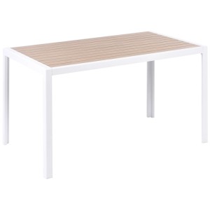 Beliani Set meubles jardin Visso 4 places aluminium gris-blanc