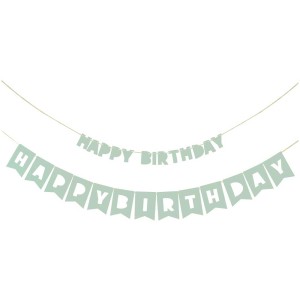 I Am Creative Wimpel-Girlande Birthday Mint, 2er-Set, Länge 230 cm.