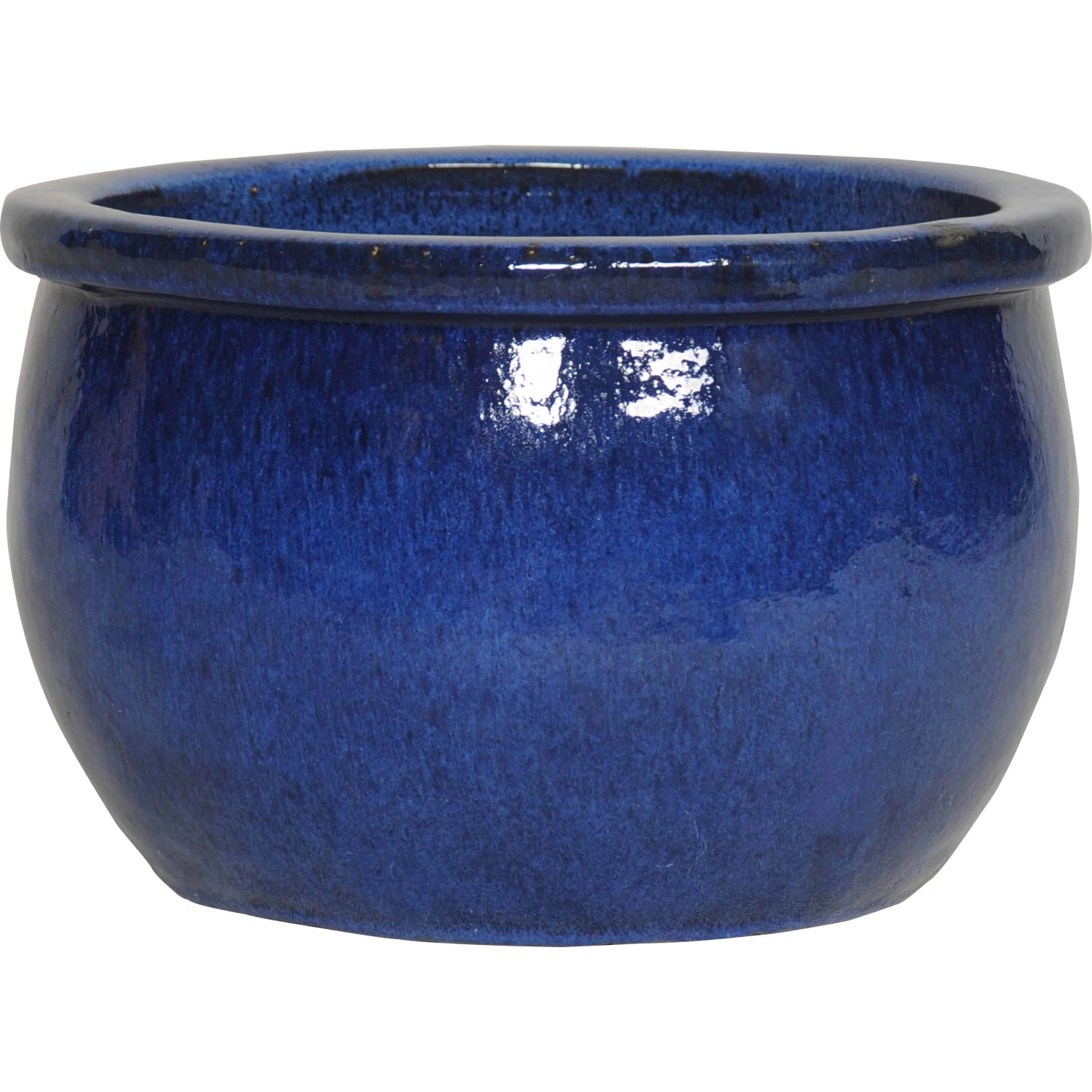 Vendita online vaso da notte in terracotta smaltata bianco e blu