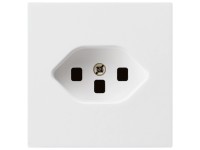 Hager Steckdose Kallysto 1 x T23 Einsatz + Frontplatte Weiss