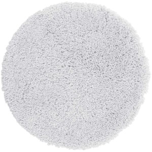 Tappeto da bagno rotondo Spirella Highland bianco (Ø 60 cm) in morbida microfibra.