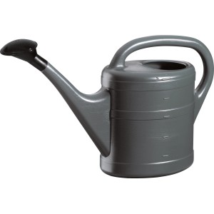Arrosoir de jardin Geli, 5 l, anthracite, en plastique avec pomme d'arrosage amovible.