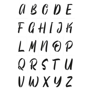 Stencil Aladine Alphabet 3, 20x30 cm, per scritte e decorazioni creative.
