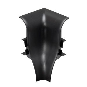 Schwarze Praktikus Innenecke System 13 für Laminat & Parkett Leisten.