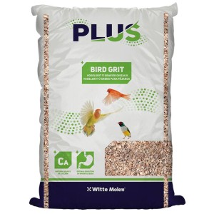 Sacco di grit per uccelli Witte Molen Plus 20kg, alimento supplementare per supportare la digestione.