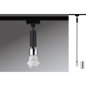 Paulmann URail 2Easy suspension noir/chrome pour systèmes de rails, max. 20W douille E27.