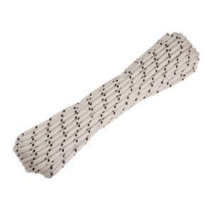 Corde Conacord en polypropylène tressée blanc et noir, diamètre 10 mm, longueur 15 m.