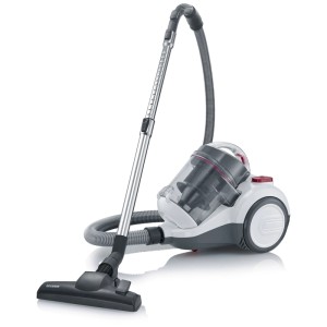 Aspirateur traîneau Severin CY7088, blanc-rouge, 800 W. Aspirateur sans sac avec technologie cyclonique.