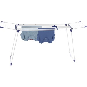 Stendibiancheria Leifheit Classic Extendable 230 Solid con bucato. Stendino estensibile fino a 2 carichi.