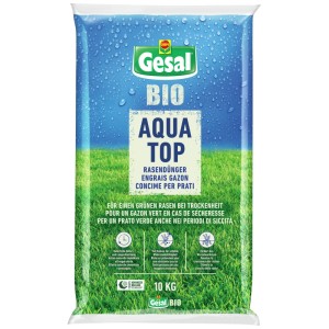 Gesal fertilizzante per prato Aqua Top granulare 10kg per un prato verde e resistente.