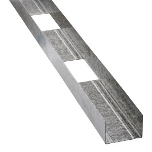 Profilo architrave Knauf, 40x80x1600 mm, preforato per facile installazione in carpenteria metallica.
