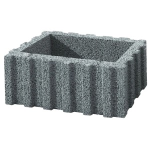 Blocco per piante Gala Flair grigio, 60x40x25 cm, per giardino e paesaggistica.