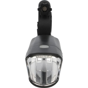 Éclairage avant LED Fischer 40 Lux pour vélo, avec fixation au guidon.