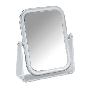 Specchio cosmetico quadrato Wenko Noci con ingrandimento 3x, orientabile.