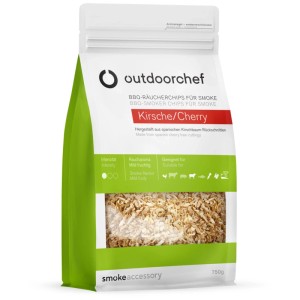 Trucioli di legno di ciliegio Outdoorchef, confezione da 750g per un aroma affumicato delicato e fruttato.
