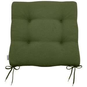 Cuscino per sedia Doppler Life verde muschio, 45x45 cm, con lacci per mobili da giardino.