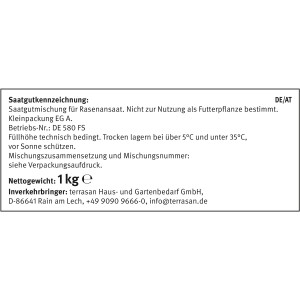 Gazon universel 1 kg : Semences pour gazon résistant et polyvalent.