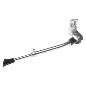 Cavalletto laterale in alluminio regolabile per bici (18-28 pollici) con fissaggio.