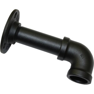 Supporto nero Gardinia Industrial Home per bastone per tende da 25 mm, lunghezza 10 cm.
