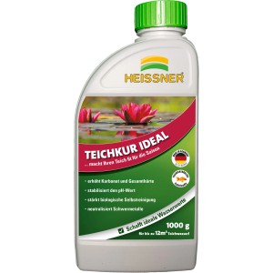 Heissner Teichkur Ideal 1000g per valori dell'acqua ideali nei laghetti da giardino.